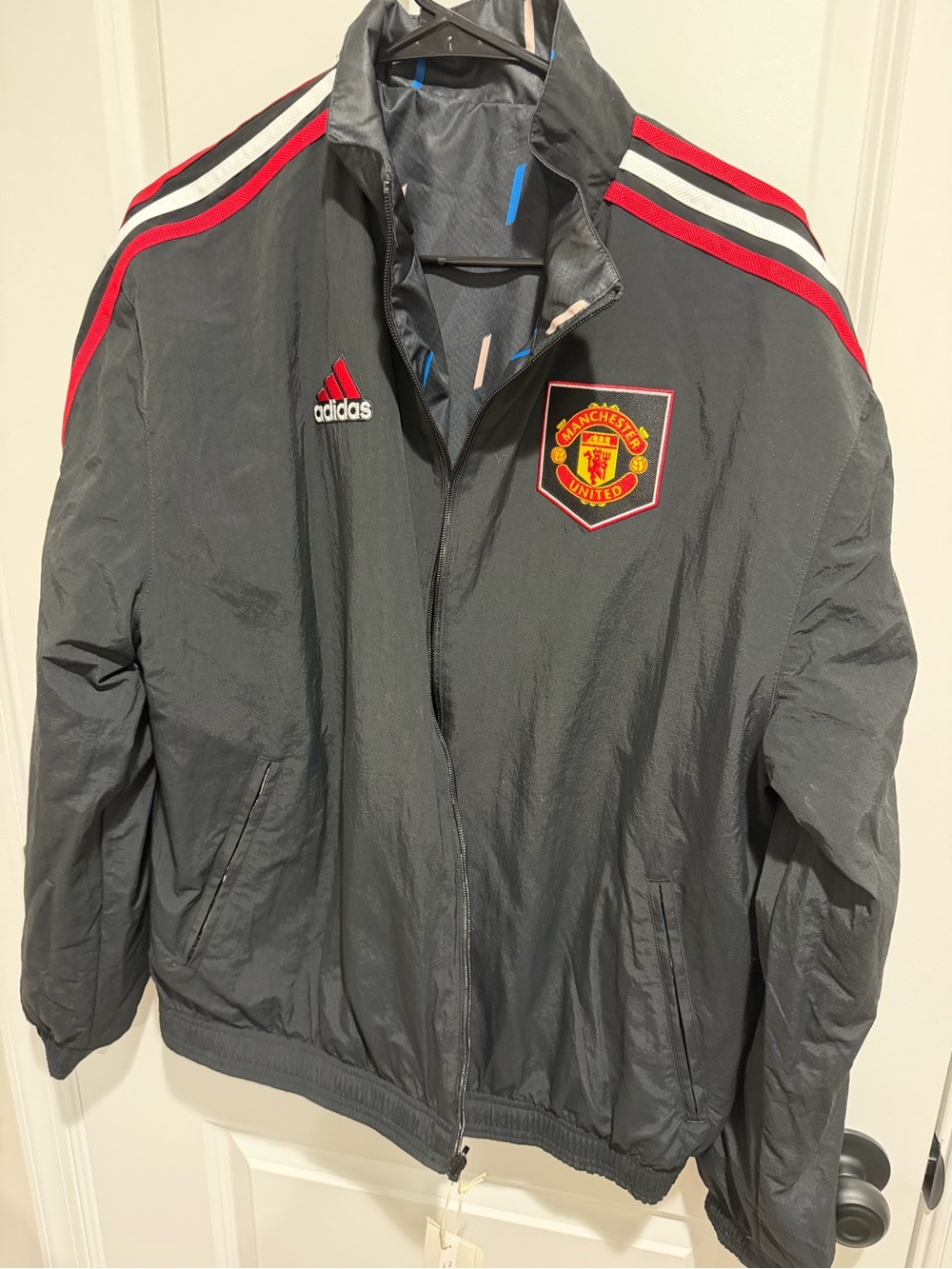 Adidas Manchester United Black Track reversible ANTHM jacket - Picture 2 of 7